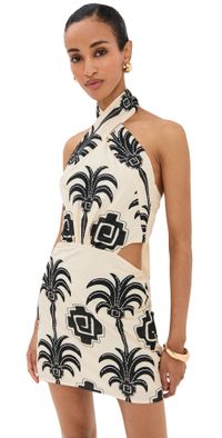 Johanna Ortiz Pintaderas Mini Dress Ecru/Black 8