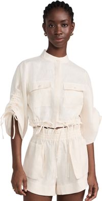 HEVRON Eva Top Ivory L