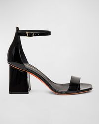 Calypso Patent Ankle-Strap Sandals
