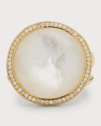 Medium Ring in 18K Gold with Diamonds