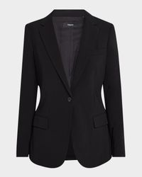 Admiral Crepe One-Button Staple Blazer