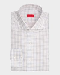 Men's Graph Check Cotton Spread-Collar Dress Shirt