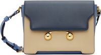 Marni Moyen sac bleu et beige en cuir - Trunkaroo