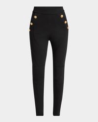 6-Button Jersey Leggings