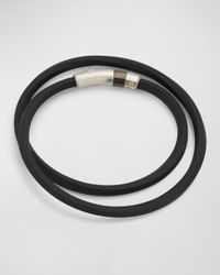 Men's Double-Wrap Rubber Bracelet