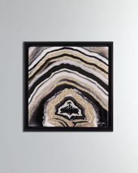 'Noir Adore Geode' Hand-Embellished Giclee
