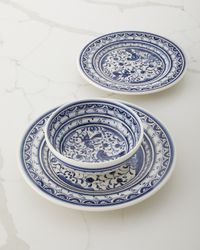 Pavoes Blue & White 12-Piece Dinnerware Set