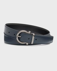Men's Reversible Leather Gancio Belt