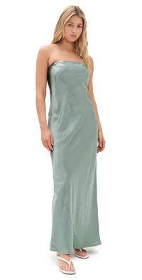 Vince Strapless Maxi Dress Clay Sage 00