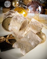 Jacquard Lichen Ribbon, 4" x 10 Yards