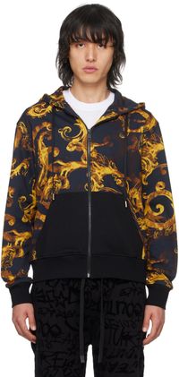 Versace Jeans Couture Black Watercolour Couture Hoodie