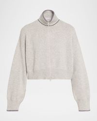 Cashmere Zip Crop Jacket