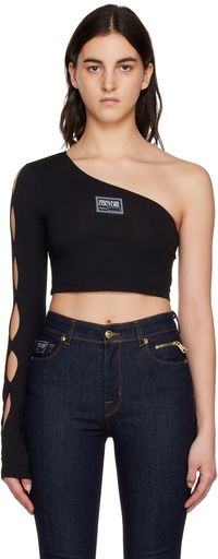 Versace Jeans Couture T-shirt noir à découpes