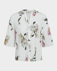 Floral Pleated Shirt