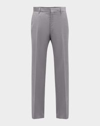 Men's Genesis Slim-Fit Wool Trousers, Light Gray