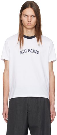 AMI Paris White 'Ami Paris' T-shirt