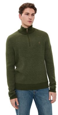 Polo Ralph Lauren Merino Textured 1/2 Zip Sweater Olive Combo XXL