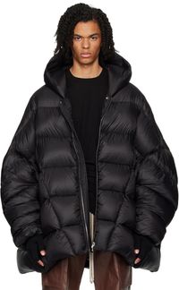 Rick Owens Black Porterville Jumbo Hooded Peter Down Jacket