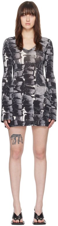 Louisa Ballou Multicolor Printed Minidress