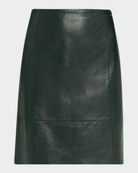 A-Line Leather Skirt