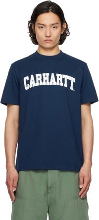 Carhartt Work In Progress Navy Midweight University T-shirt