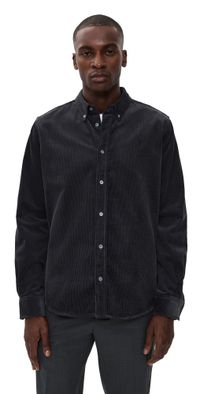 AMI Fine Corduroy Velvet ADC Shirt Anthracite 42