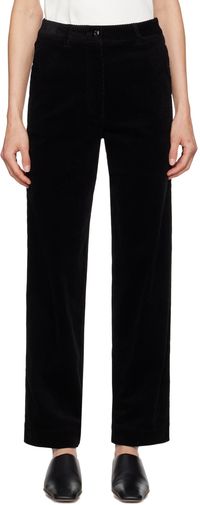 Nothing Written Black Straight Trousers
