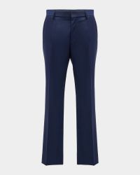 Men's Genesis Slim-Fit Wool Trousers, Dark Blue
