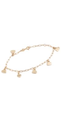 Tory Burch Good Luck Chain Heart Bracelet Tory Gold One Size