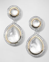 Snowman Earrings in Chimera with Diamonds