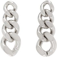 Jil Sander Silver Curb Chain Earrings