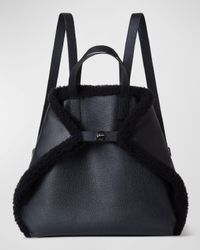Ai Medium Sheep Shearling and Leather Backpack
