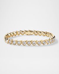 18K Yellow Gold LU Diamond Droplet Bracelet