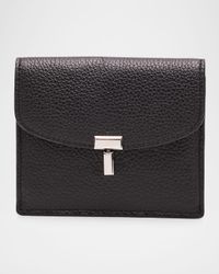 T-Lock Grained Leather Cardholder