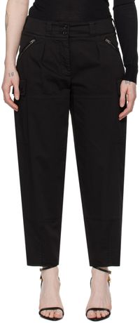 TOM FORD Black Pleated Cargo Trousers