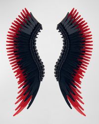 Madeline Gameday Earrings, Black/Red