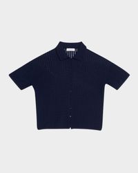 Pointelle Cable-Knit Top