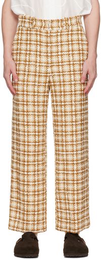 young n sang Brown Straight-Leg Trousers