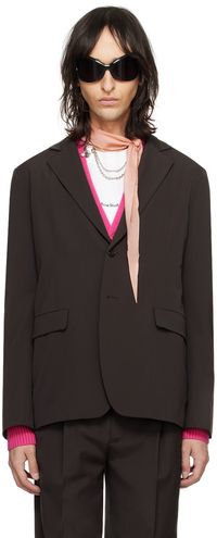 Acne Studios Veston brun à deux boutons