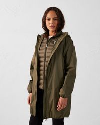 Jott - Imperméable long à capuche glendale - Taille XL - Vert