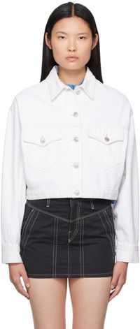 Isabel Marant Etoile White Tadia Denim Jacket