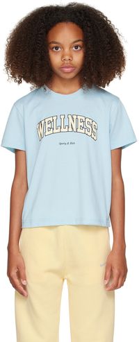 Sporty & Rich Kids Blue 'Wellness' Ivy T-Shirt