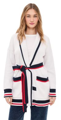 Splendid Set Sail Cardigan White/Navy/Rogue L