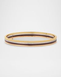 Quatre Classique 18K Tricolor Gold Bracelet with Brown PVD and White Diamonds