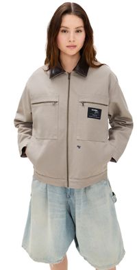 HOMMEGIRLS Work Barn Jacket Grey Canvas M