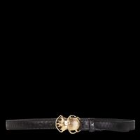 Claris Virot - Ceinture bijou en cuir aspect python - Taille 2 - Noir