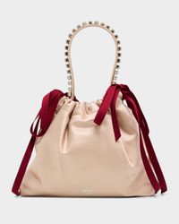Drawstring Mini Top-Handle Bag