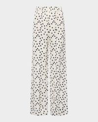Lillian Polka-Dot Wide-Leg Pants
