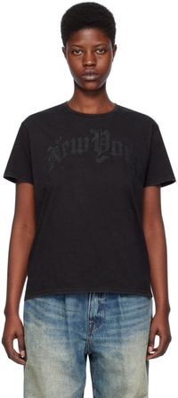 R13 Black 'New York Boy' T-Shirt