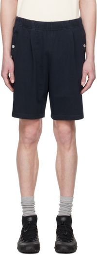 Stone Island Navy Felpa Bermuda Shorts